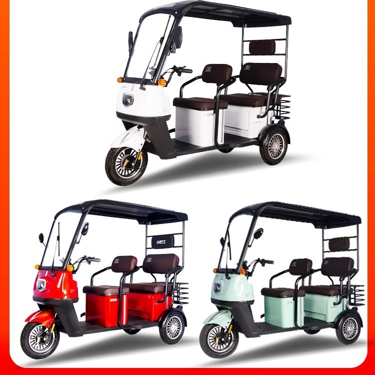 小巴士新国标电动三轮车h30带棚可上牌老年代步车电动车接送孩子