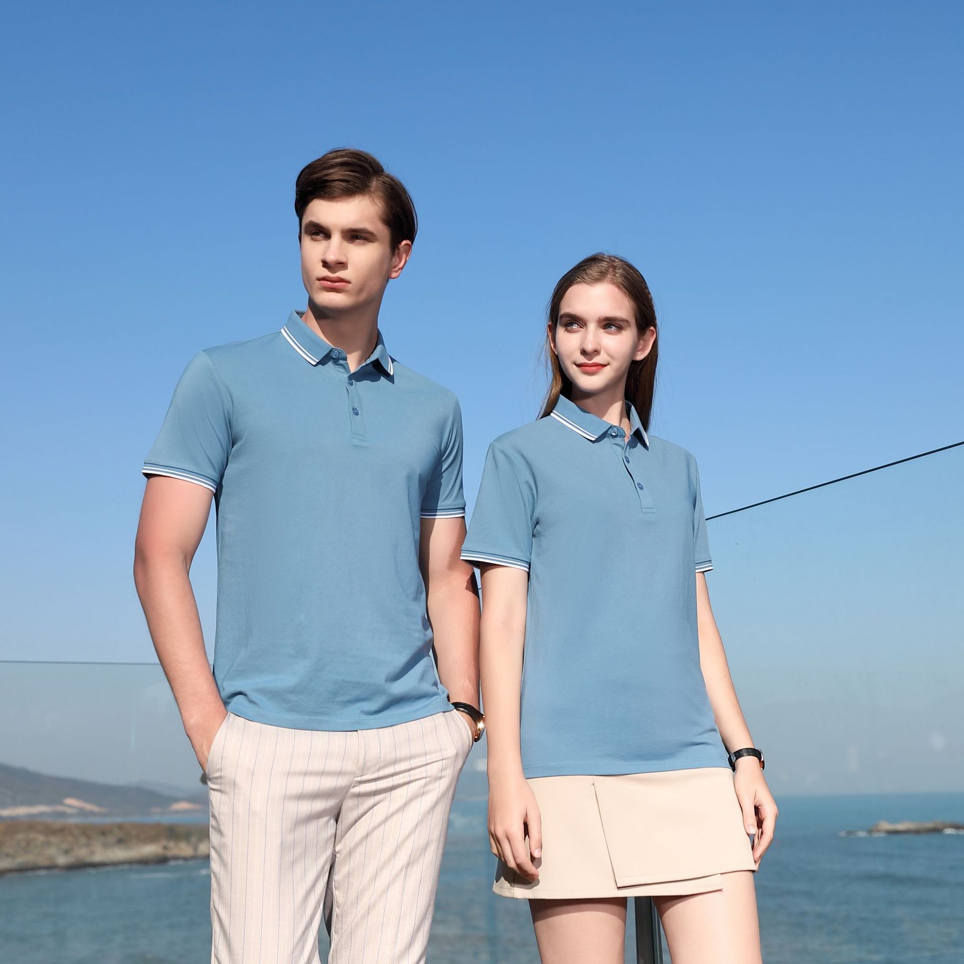 夏季翻领短袖t恤定做工作服班服文化衫广告衫polo衫来图加印logo