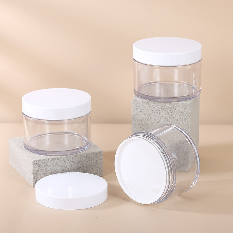 30g透明厚壁圆柱形面霜瓶发膜蜡泥膜膏霜乳液罐广口瓶厂家直供
