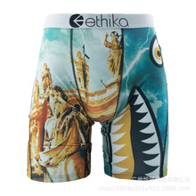 ethika boxer男士欧美印花加大四角裤平角内裤男士拳击手防磨运动