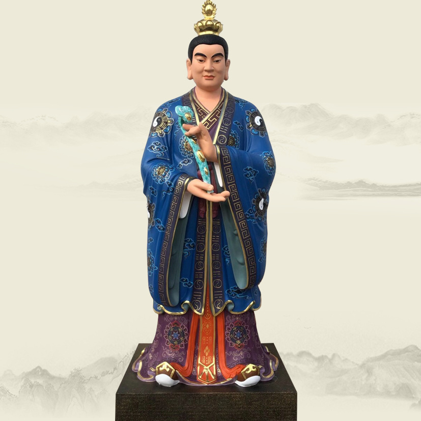 道教四大天师神像 彩绘张 葛萨 许天师佛像塑像