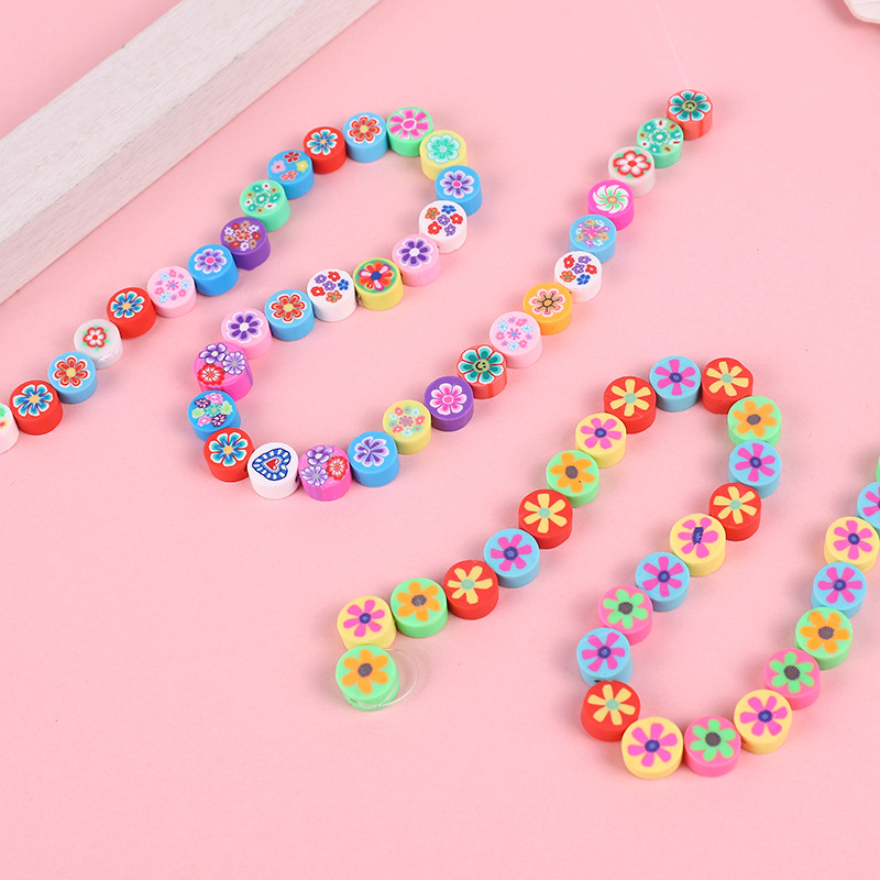 Spot Soft Pottery Mixed Color Piece DIY Bracelet Necklace Accessories Spacer Gasket Ornament Beaded Factory Direct Supply