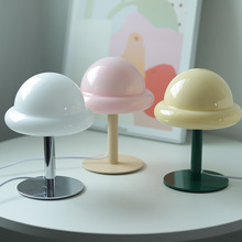 原创设计包豪斯台灯氛围装饰灯玻璃卧室床头摆件可爱创意蘑菇台灯