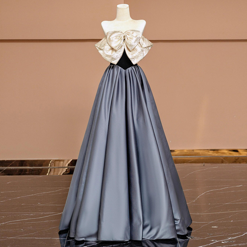 晚礼服主持人奢气质名媛成人礼生日宴会裙学生毕业艺考独唱演出服