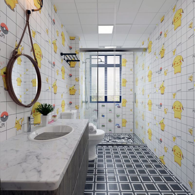 卫生间防水贴纸浴室墙贴洗澡间厕所自贴墙纸自粘厨房瓷砖壁纸代发