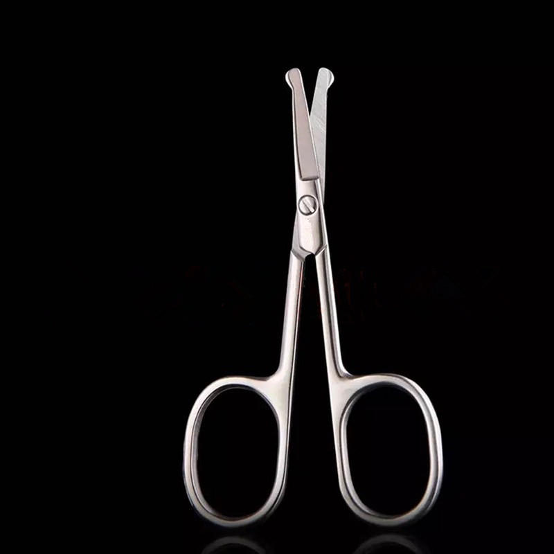 城力不锈钢圆头剪鼻毛剪刀鼻毛修剪器修眉毛修胡子小剪刀美容剪刀