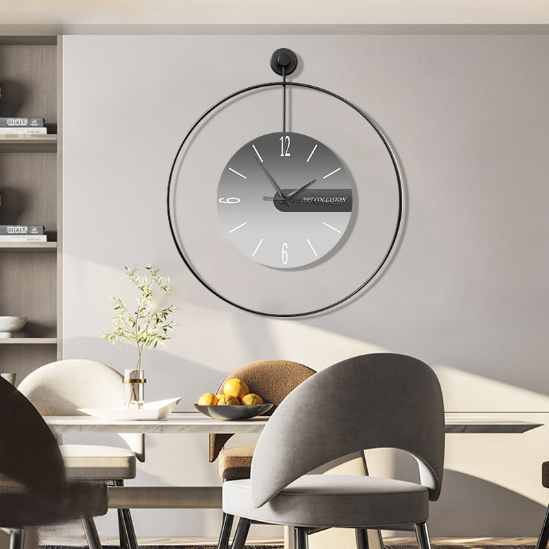 Living Room Decoration Minimalist Clock Creative and Slightly Luxury Decorative Wall Clock Simple Modern Restaurant Art Iron Art Noiseless Clock