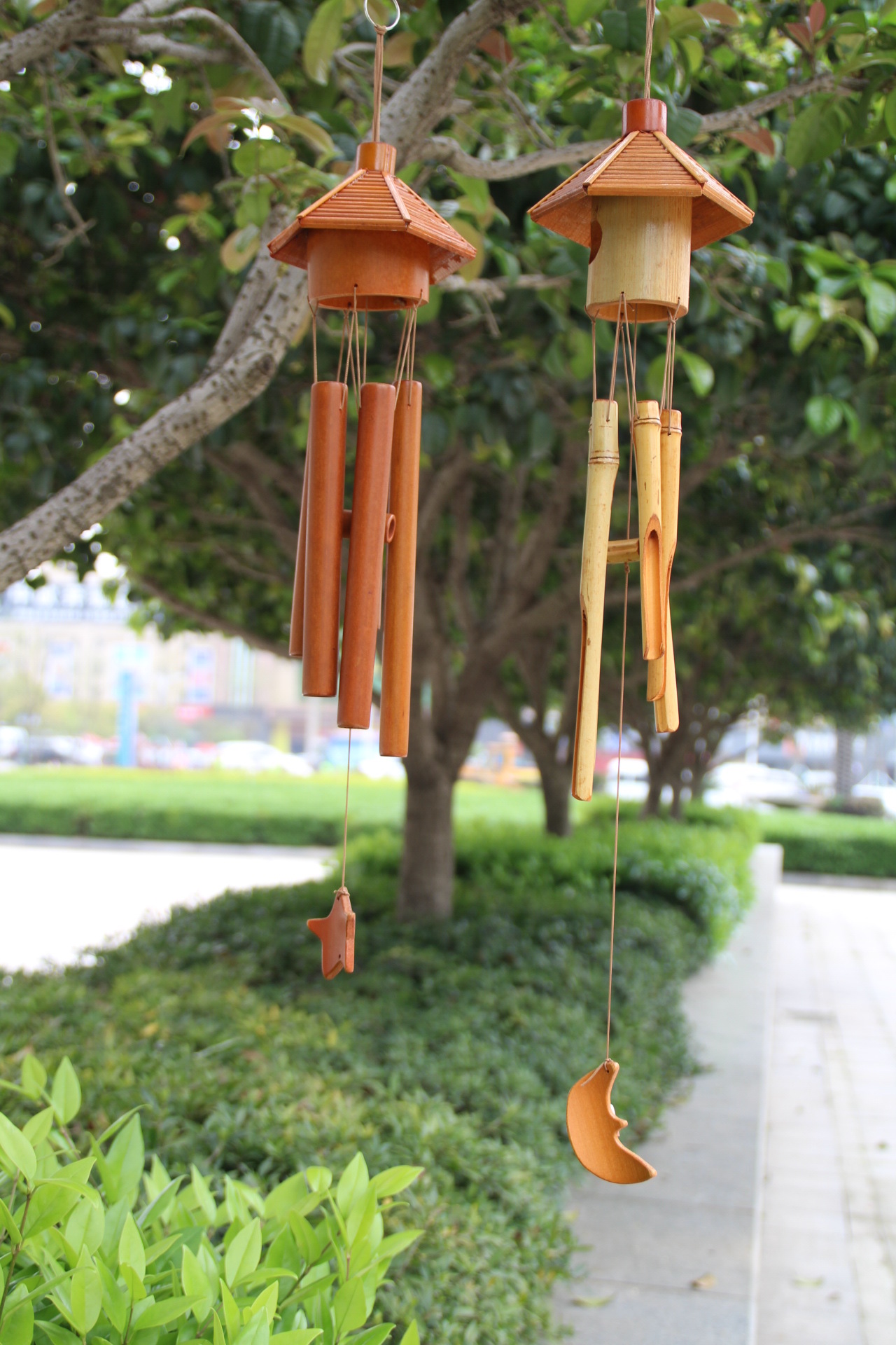 批发创意竹制工艺风铃手工竹筒风铃木质竹木工艺风铃加定