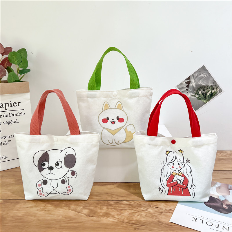 帆布袋定 制儿童画画填色diy棉布包手绘插画涂鸦定 做图案印logo