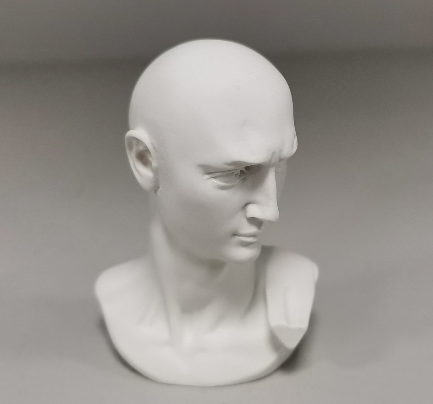 7cm大卫光头 北欧迷你树脂石膏像 美术教具绘画素描头像人像雕塑