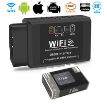 OBD2 V1.5黑色WIFI ELM327支持IOS /Android双系统汽车自动扫描仪