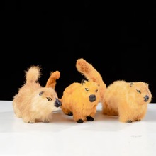 厂家批发仿真黄鼠狼动物造型摆件黄鼬子标本桌面工艺品装饰摆件