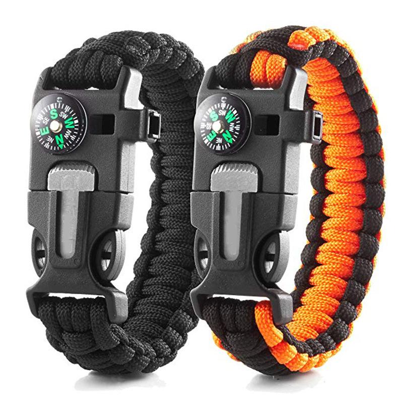 Paracord Bracelet Five-in-One Survival Compass Bracelet Multifunctional Outdoor Umbrella Rope Camping Adventure Seven-Core Lifeline