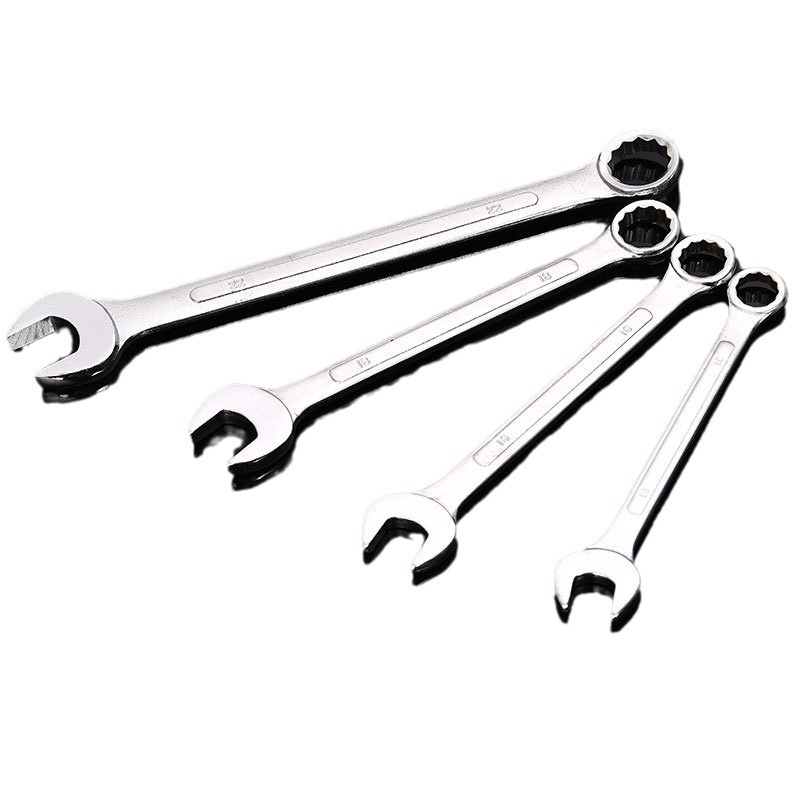 Factory Wholesale Dual-Use Spanner Set Full Set of Double Open Wrench Auto Repair Shida Wrench Hand Tools