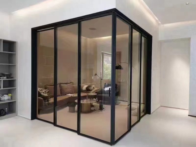 铝合金玻璃转角推拉门厂家直供 厨房推拉门