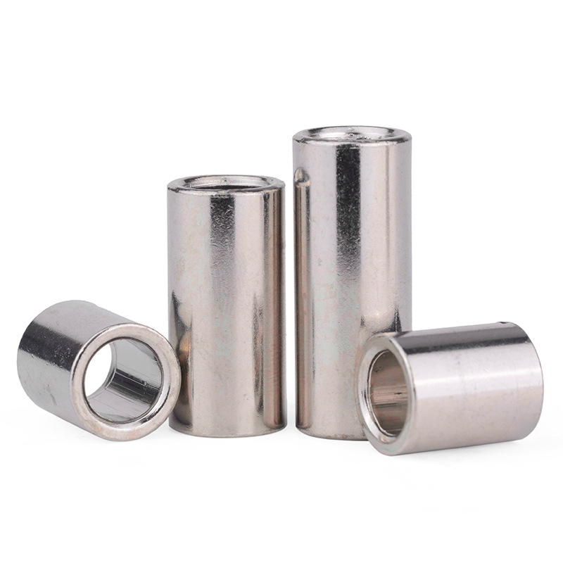 jg镀镍无牙空芯钢套内衬套通孔金属套管空心圆柱牙管衬套轴套