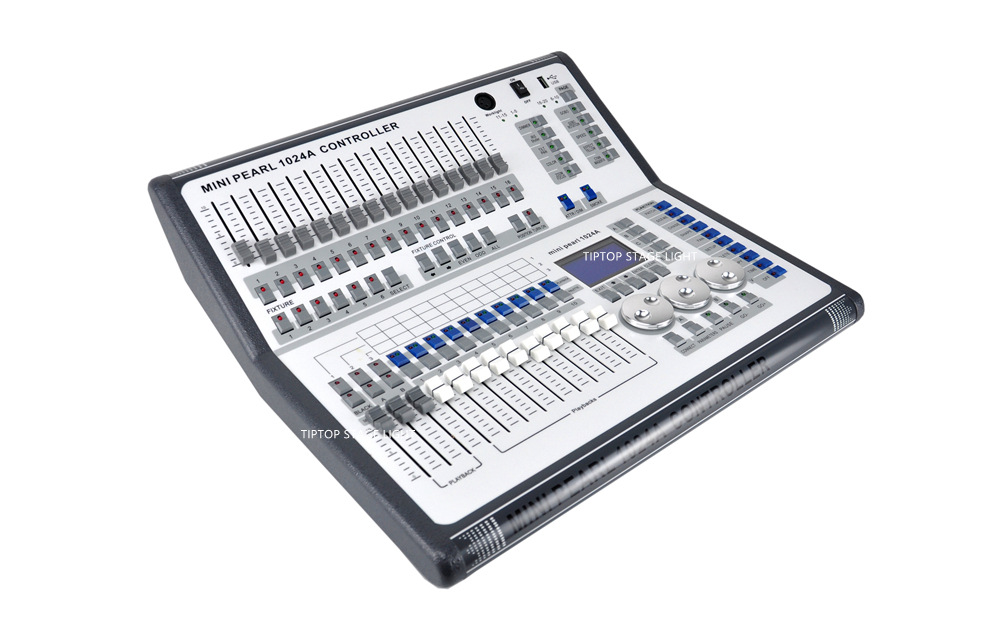 迷你珍珠1024舞台灯光专业控台 折弯机箱多角度 支持midi音乐同步