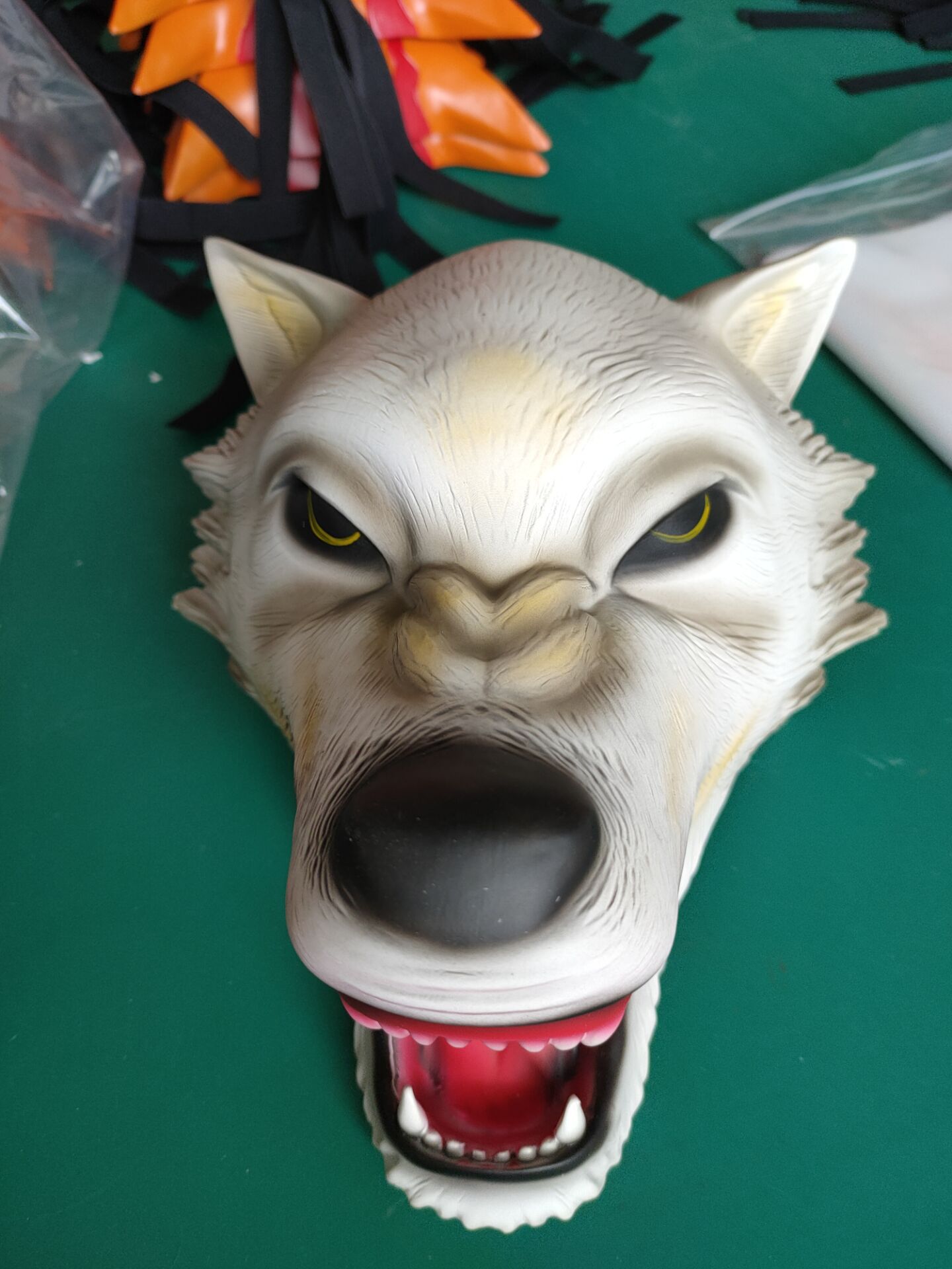 新桌游狼人杀面具万圣节挂饰动物狼头面具mask万圣节面罩酒吧装饰