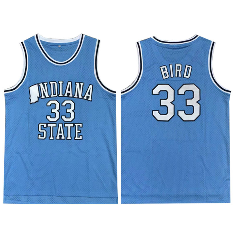 ncaa 伯德 33号大学版篮球服 美国 加大码球衣承接定 制 现货批发