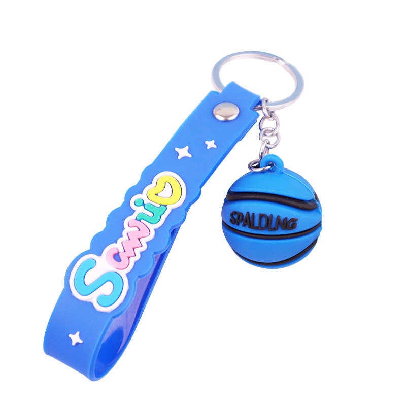 New Simulation Basketball Keychain Mini Key Chain Sporting Goods Activity Small Gift Factory in Stock Wholesale