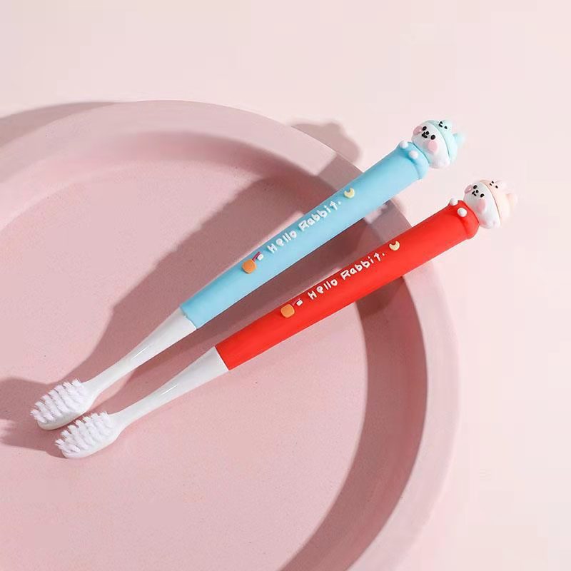 Children's Cartoon Toothbrush Children's Cleaning Toothbrush Cute Doll Soft-Bristle Toothbrush Portable Toothbrush Factory Wholesale