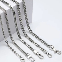 银色链条改造配件包带替换腋下斜挎肩带金属链女背包细链带