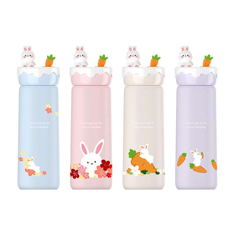 Girls' Good-looking Stainless Steel Thermos Cup Cartoon Cute Portable Internet Celebrity Water Cup Large Capacity Student Tumbler