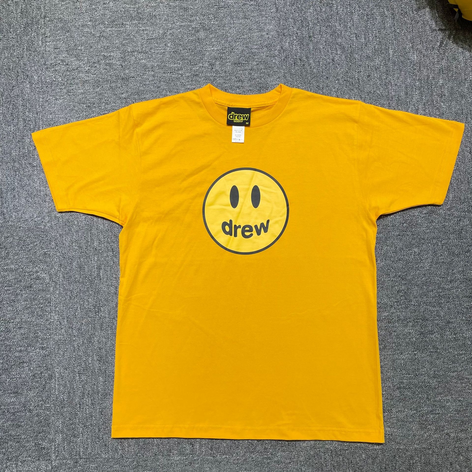 drew笑脸house基础logo贾斯汀比伯男女同款潮宽松高街fog短袖t恤