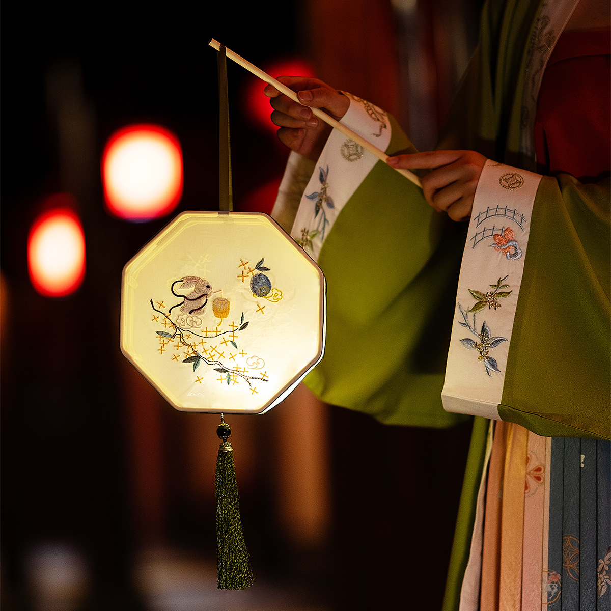 新品元宵灯宫灯 花灯 手提灯笼汉服拍摄道具七夕灯笼成品