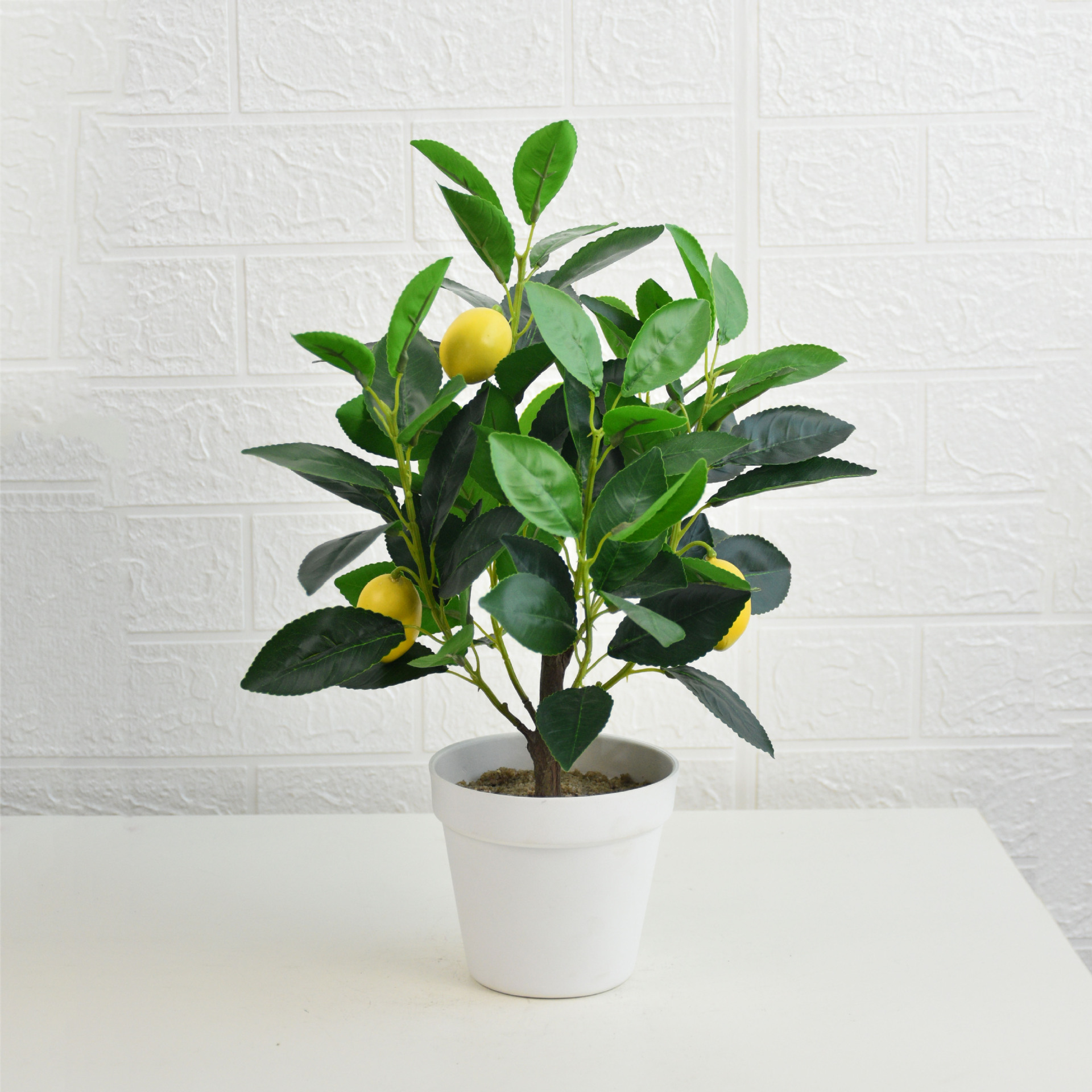 北欧假桔子树盆栽景 仿真植物柠檬水果 室内装饰摆件 假花植物