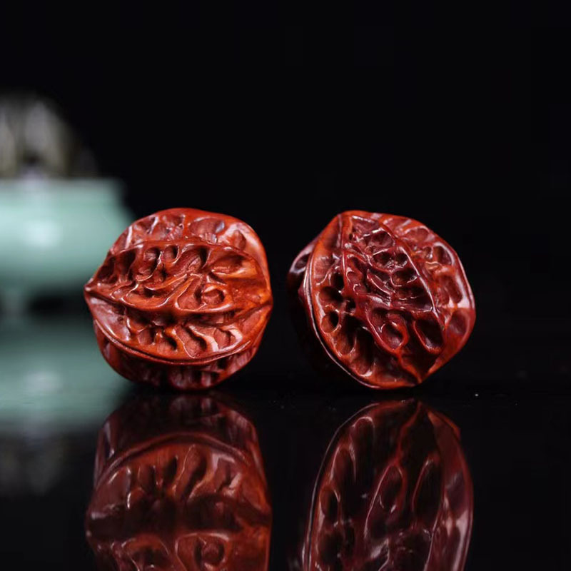 非洲小叶紫檀核桃手把件健身手球实木手转球练玩礼物红木手球文玩