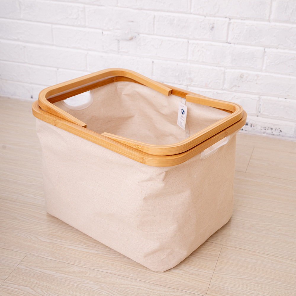Wooden Handle Storage Basket Home Laundry Basket