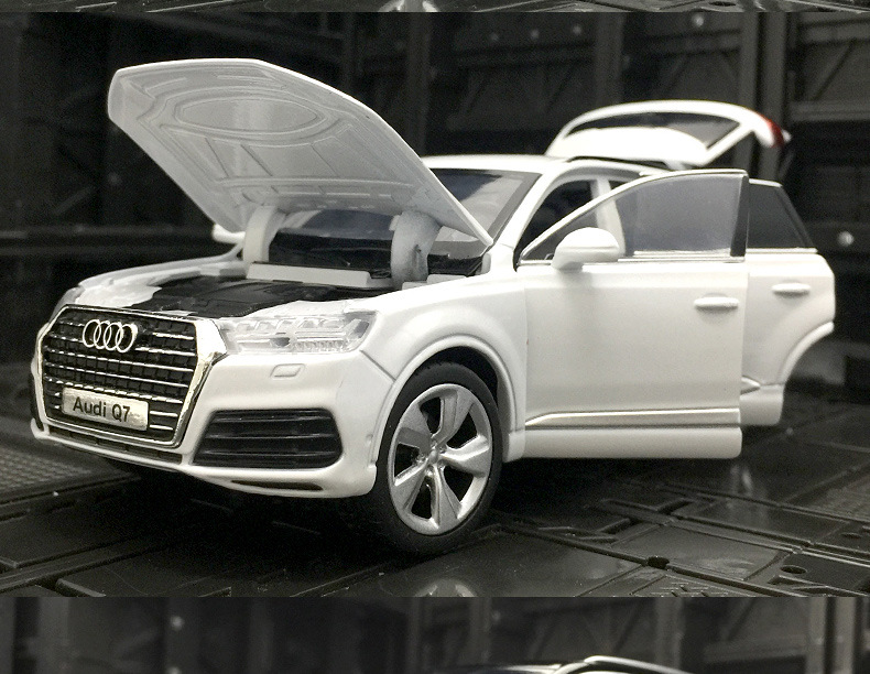 jk823565仿真奥迪q7合金汽车模型男童金属越野车摆件收藏声光开门