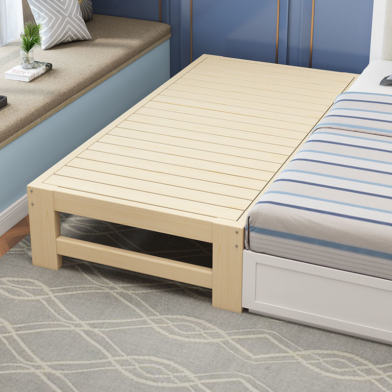 出租房床实木床加宽儿童床护栏小床婴儿床床边加宽宿舍床拼接大床