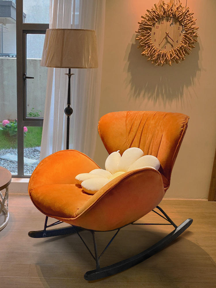 摇椅躺椅大人网红北欧阳台懒人休闲沙发客厅单人蜗牛椅轻奢摇摇椅