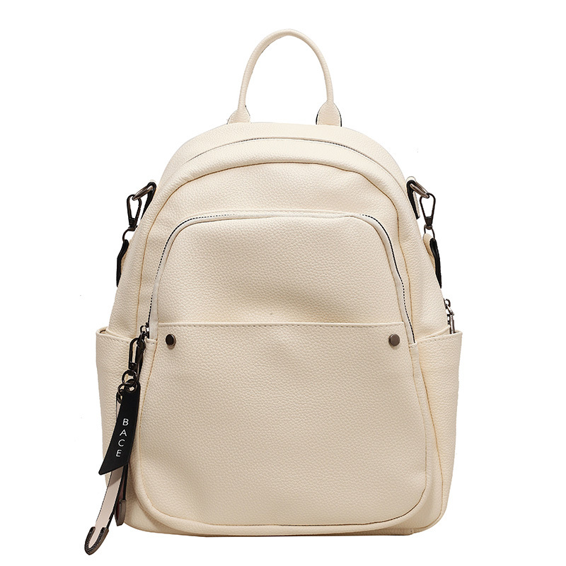 Backpack New Popular Fashion Solid Color Travel Bag Popular Texture Backpack