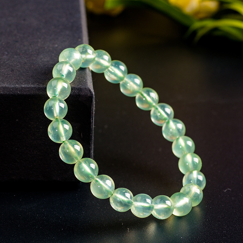 天然葡萄石手串女冰种绿水晶饰品手串绿碧柳手链女绿色葡萄石