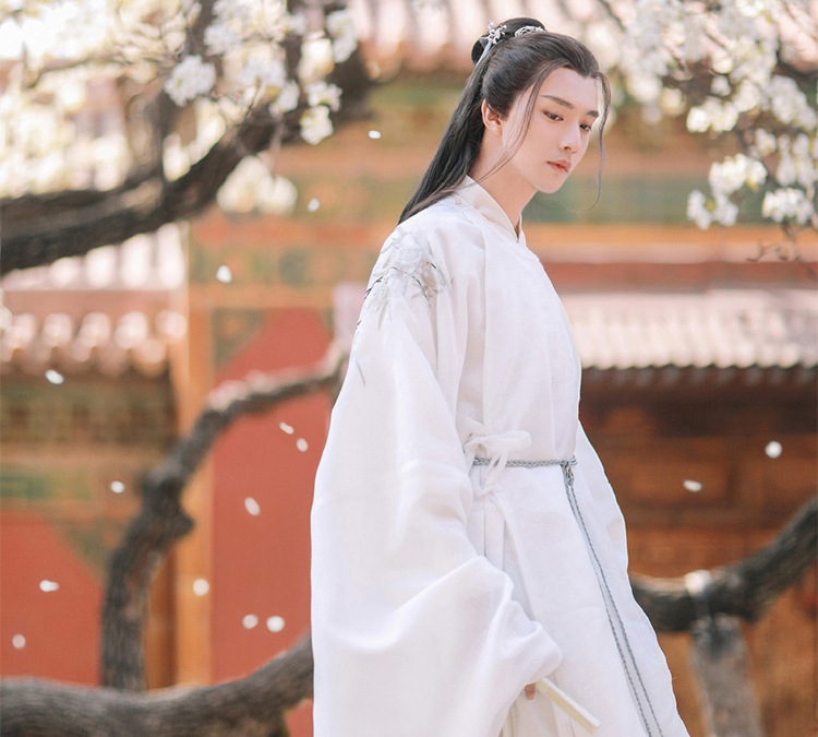 明制圆领袍汉服夏季白色古风男士情侣仙气全套侠客公子中国风古装