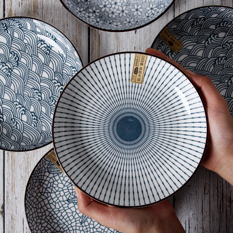 japanese ceramic plate plate dish bowl household tableware ceramic bowl set bowl dish soup bowl noodle bowl plate rice bowl