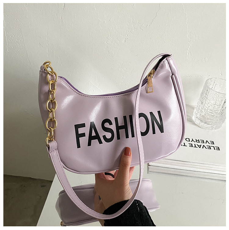 INS Japanese Style Harajuku Shoulder Bag Bag 2022 New Girls Letters Underarm Bag Student All-Match Casual Shoulder Bag