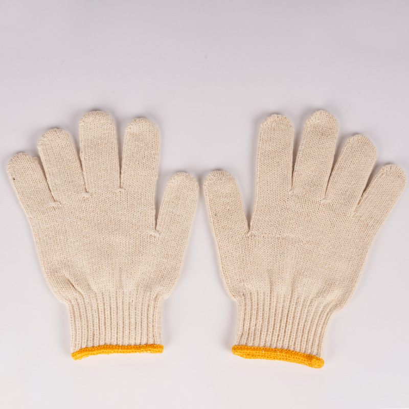 Wholesale White Labor Protection Wear-Resistant Work Thickened Pull-Resistant Protective Non-Slip Construction Site Labor Handling Seven Needle Gloves