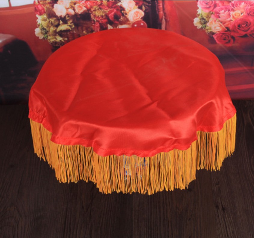 婚庆开业剪彩用品大红绣球婚车头装饰花球中式婚礼绣球圆托盘布