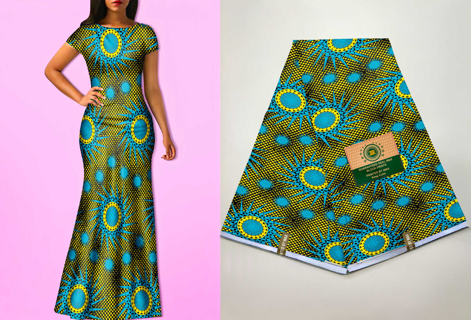 定制非洲蜡染布仿蜡布印花布单面双面java/super wax