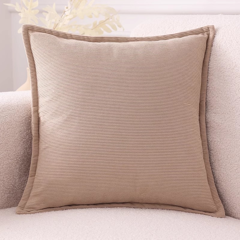Nordic Style Modern Simple Corduroy Edge Pressing Pillow Cover Couch Pillow Waist Pillow Bedroom Bedside Cushion Wholesale