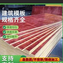 工地红木板农村工地建筑模板耗材耐用工程广西全整芯桉木红板建材