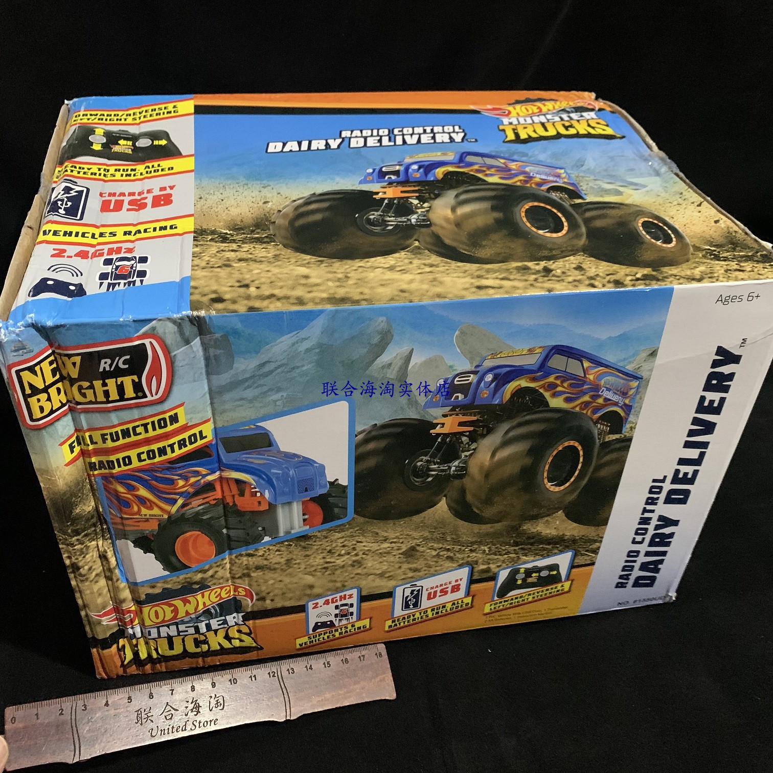 美国monster jam遥控怪物大脚车怪兽卡车1:24儿童玩具小汽车1:15
