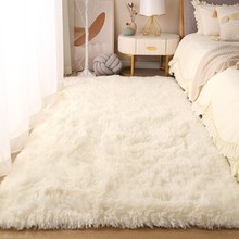 客厅地毯全铺丝毛卧室床边毯扎染书房装饰地垫长毛茶几毯家用跨境