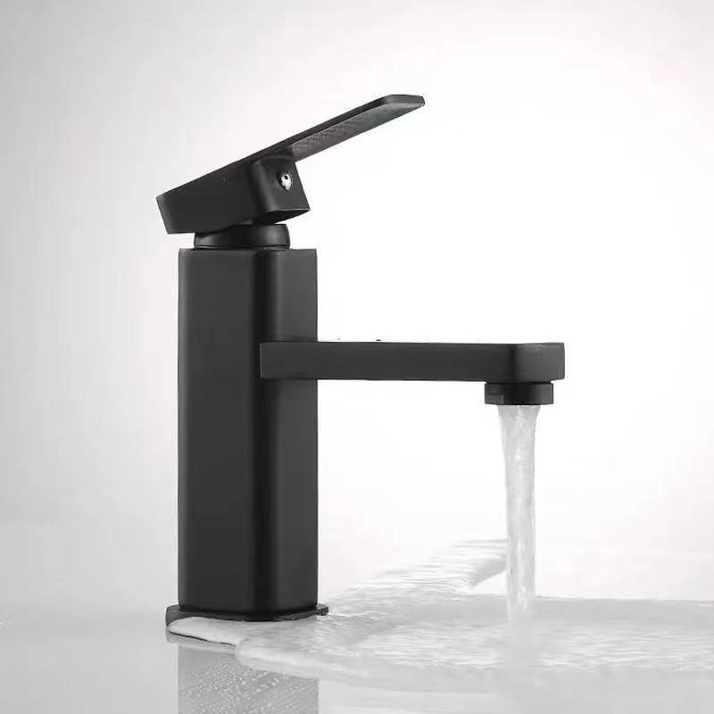 Black Basin Hot and Cold Faucet Counter Basin Heightened Faucet Bathroom Wash Basin Wash Basin Faucet Wholesale Water Tap