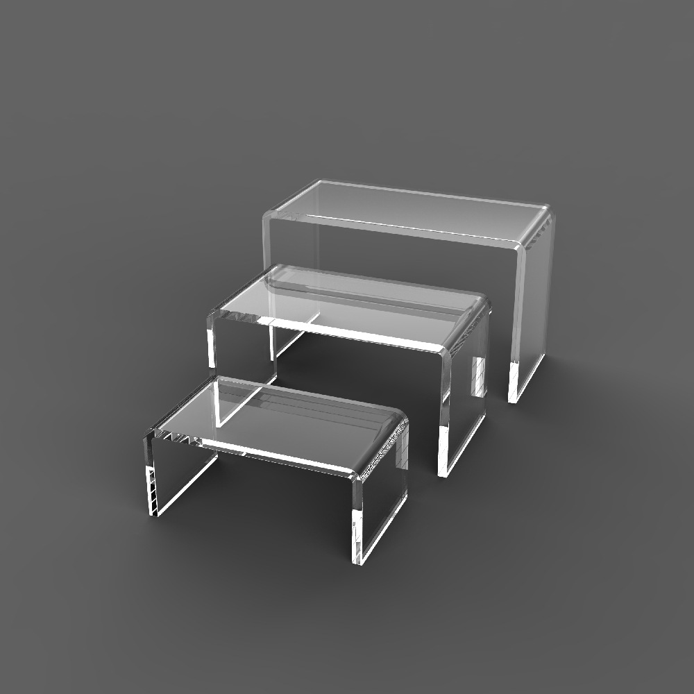 亚克力u型置物架展示架 亚克力拖鞋架桌面书架化妆品分隔板收纳台