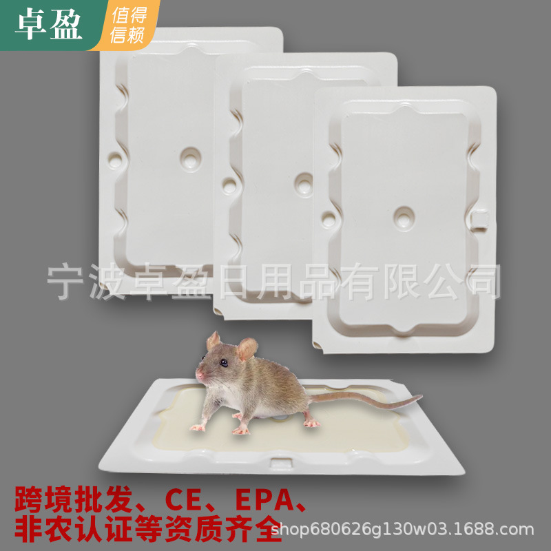 外贸野外粘鼠板老鼠胶家用捕鼠神器粘蝇板老鼠胶--小号粘鼠板12g